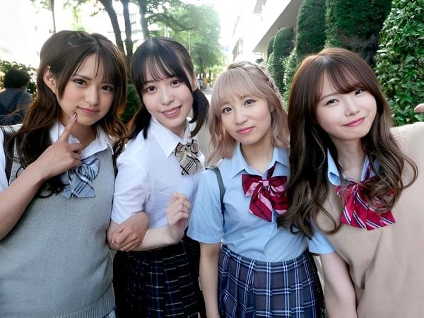 ☆M男いじめ☆ドSな痴女JKギャル集団のハーレム乱交！濃厚な乳首舐め手コキで寸止め＆拘束調教♡《フェラ抜き＆口内射精》