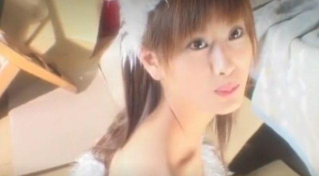 【巨乳美女】美女が動物耳カチューシャをつけたままひたすらお口奉仕。ロングヘア。フェラ、乳首舐め、エロコス。本番なし
