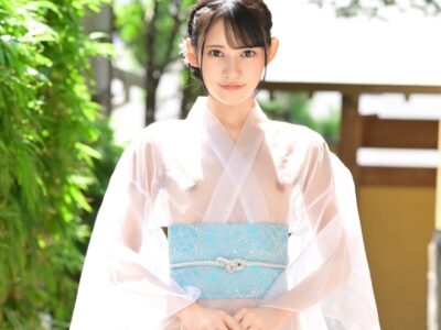 【透け透け着物の美少女】『見られちゃう…』キュートなうみちゃんがスケスケ着物で大胆ご奉仕！男をねっとり舐め回し、カラダを密着させて濃厚プレイ！♡
